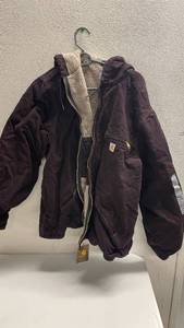 lot 267 image: Carhartt Purple Sherpa Lined Jacket Size XXL w Tags