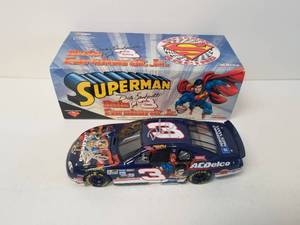 lot 2 image: 1999 Action Superman #3 Dale Jr 124 car - signed by Sr and Jr - Authenticity unknown