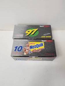 lot 77 image: Team Caliber - 124 diecast cars #10 and #97 John Deere signed Chad Little - Authenticity unknown
