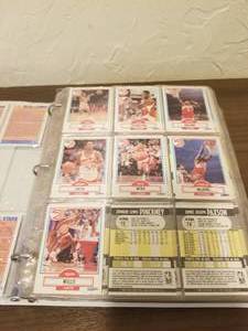 lot 93 image: Selection of 199091 Fleer basketball cards