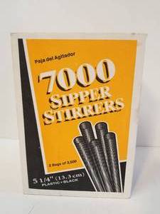 lot 157 image: opened box of sipper stirrers