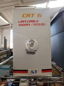 lot 163 image: Box of CAT 6 white cable