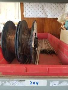 lot 224 image: Selection ow welding wire and rods