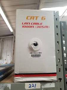 lot 221 image: CAT 6 Lan cable white