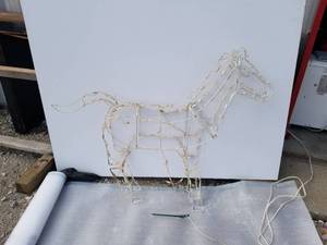 lot 268 image: Outside lighted Christmas horse decoration