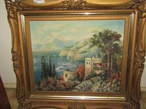 lot 11 image: Ocean view by Herrietta Beonro 30 X 34.5