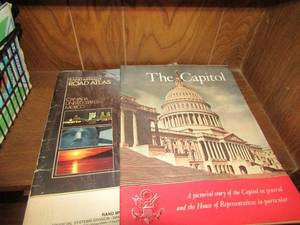 lot 117 image: The capital picture book and 20 year old atlas Rand McNally