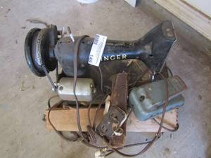 lot 145 image: Singer sewing machine in need of repair