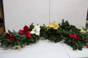 lot 106 image: Christmas Garland and FlowersBows
