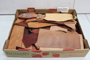 lot 112 image: Leather Craft Pieces, 8.5 lbs.
