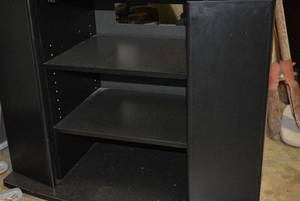 lot 160 image: Entertainment Stand with Side Storage Cabinets