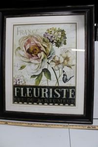 lot 86 image: Wall Art Framed Print by Lisa Audit France Fleuriste 34 x 41