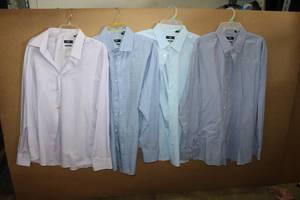 lot 124 image: Mens Dress Shirts Boss Regular Fit 46 - 18, Boss Regular Fit 18 - 3435, Boss Regular Fit 18- 3435, Boss Sharp Fit 18.5 - 3637
