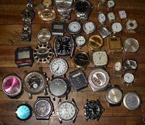 lot 145 image: Watches Watches Faces mainly for Repairs or replacements