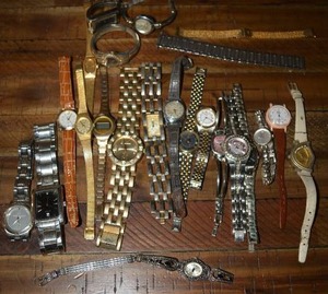 lot 146 image: Watches Watch Parts mainly for Repairs and Replacements
