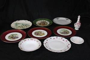 lot 37 image: Misc. Dishes and Plates Includes Bavaria Porcelain