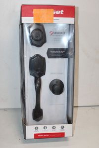 lot 177 image: Kwikset Front Door Set, Black Finish