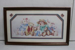 lot 185 image: Wall Art Barbara Mock Watercolor Framed Print 23.5x13.5