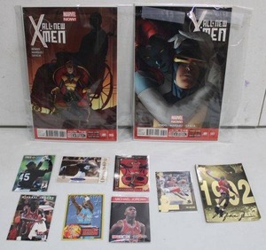 lot 189 image: Michael Jordan Collectors Cards, X-Men Marvel Now Join the Revolution #7 & #8