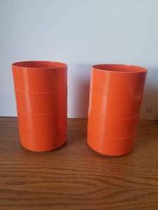 lot 7 image: Vintage Heller by Massimo Vignelli bowls - Orange