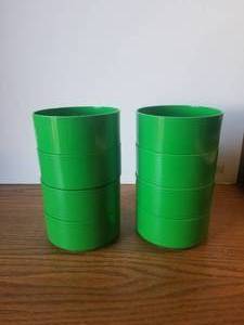 lot 11 image: Vintage Heller by Massimo Vignelli bowls - Green