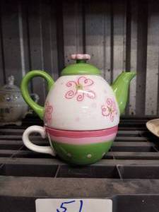 lot 51 image: Pot and cup by Ganz