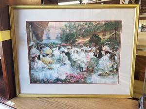 lot 119 image: Victorian Scene framed artwork - 32 by 42