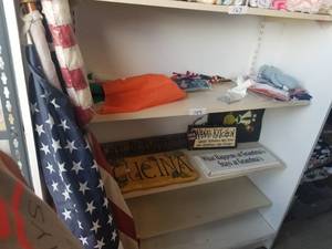 lot 164 image: Selection of Flags and wood signs