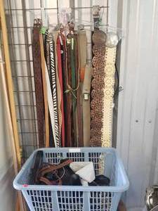 lot 181 image: Selection of mens and womens belts