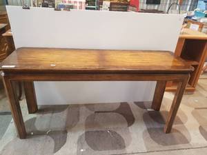 lot 182 image: Wood sofa table - 16.5 by 56 by 27.5