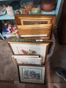 lot 198 image: Selection of framed artwork