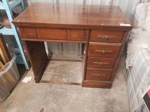 lot 212 image: Wood sewing cabinet - 20 by 36 by 30