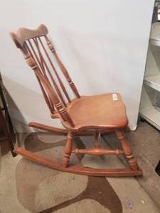 lot 214 image: Wood rocking chair