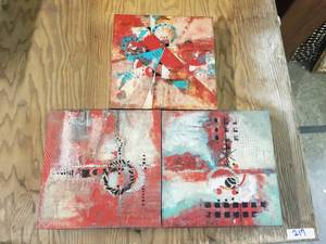lot 219 image: 3 pieces of art by Reba Browning