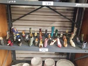 lot 240 image: Selection of collectible miniature shoes