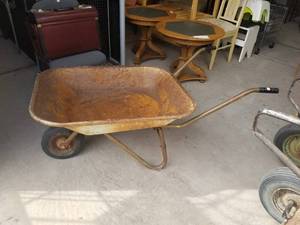 lot 257 image: vintage Dunlap wheel barrow