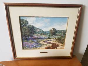lot 298 image: Framed artwork called Hill Country by Larry Dyke signed and numbered 20382500