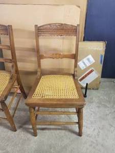 lot 324 image: Wood-Cane chair