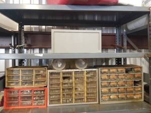 lot 372 image: Selection of bins with drawers-contents included