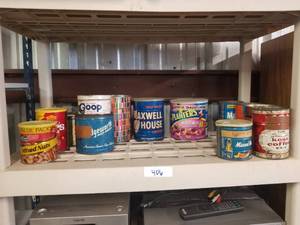 lot 406 image: Selection of empty cans