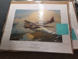 lot 443 image: Selection of Military airplanes prints, signed and numbered