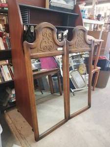 lot 467 image: Heavy wood mirrors - 21.5 by 50
