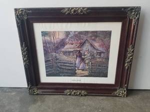 lot 151 image: Framed Evening Walk print - 22 by 25