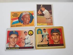 lot 73 image: Selection of 4 baseball cards