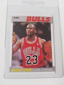 lot 62 image: Michael Jordan basketball card - Authenticity unknown