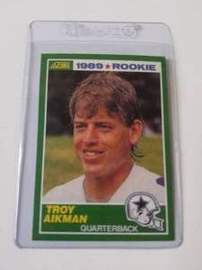 lot 59 image: Troy Aikman Score football card