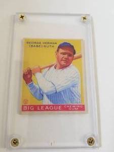 lot 83 image: Babe Ruth card - Authenticity unknown