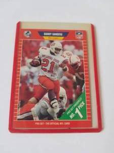 lot 87 image: Barry Sanders Pro Set rookie card