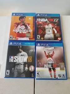 lot 24 image: PS 4 games lot of 4