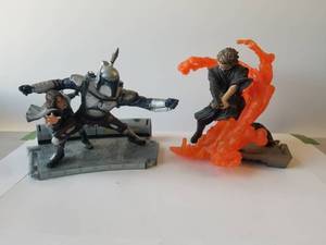 lot 41 image: Star Wars unleashed action figure Boba Fett and Janga and Anakin Skywalker